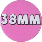 Front of a 38mm badge