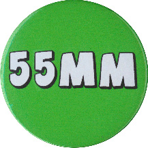 Front of a 55mm badge