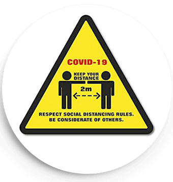 Social distancing button badge